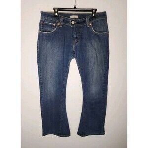 Vintage Levis 542 Low Rise Flare Jeans Y2K Flap Pockets Womens 14M